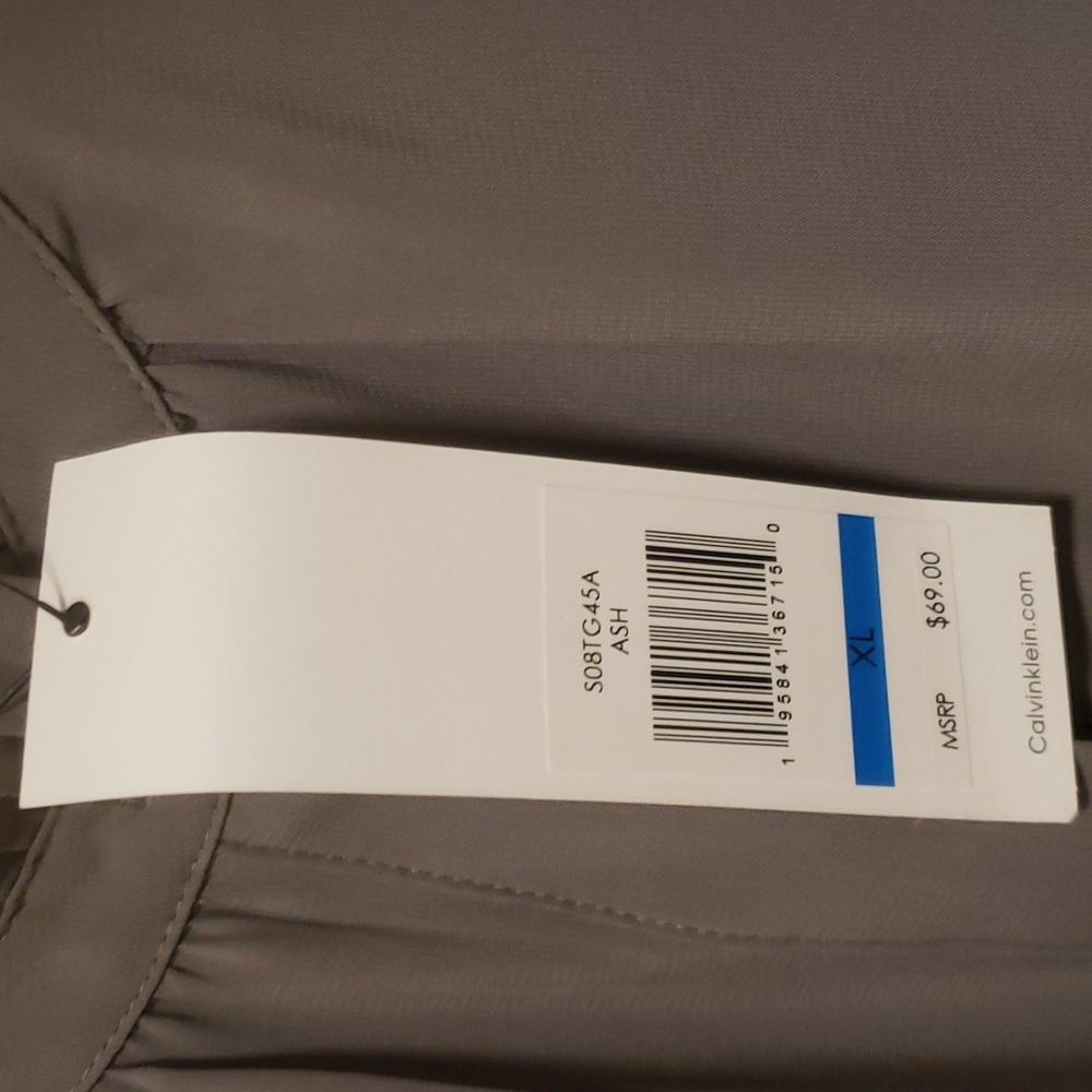 Calvin Klein Gray Longsleeve Flowy Blouse BN Xlarge - Picture 8 of 10
